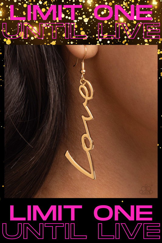 Paparazzi ♥ Light-Catching Letters - Gold ♥  Earrings