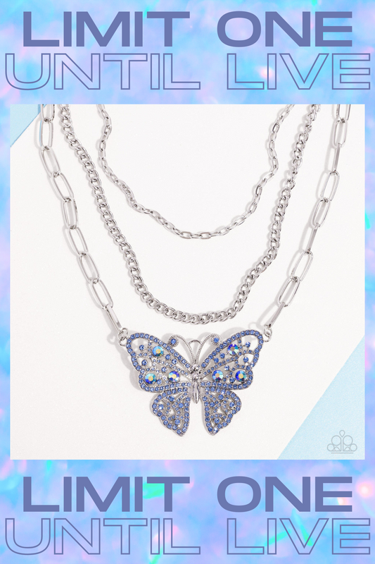 Paparazzi ♥ Winged Wonder - Blue ♥  Necklace