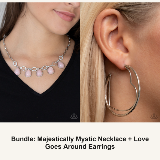 Bundle: Majestically Mystic Necklace + Love Goes Around Earrings