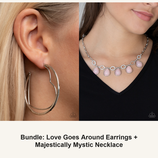 Bundle: Love Goes Around Earrings + Majestically Mystic Necklace