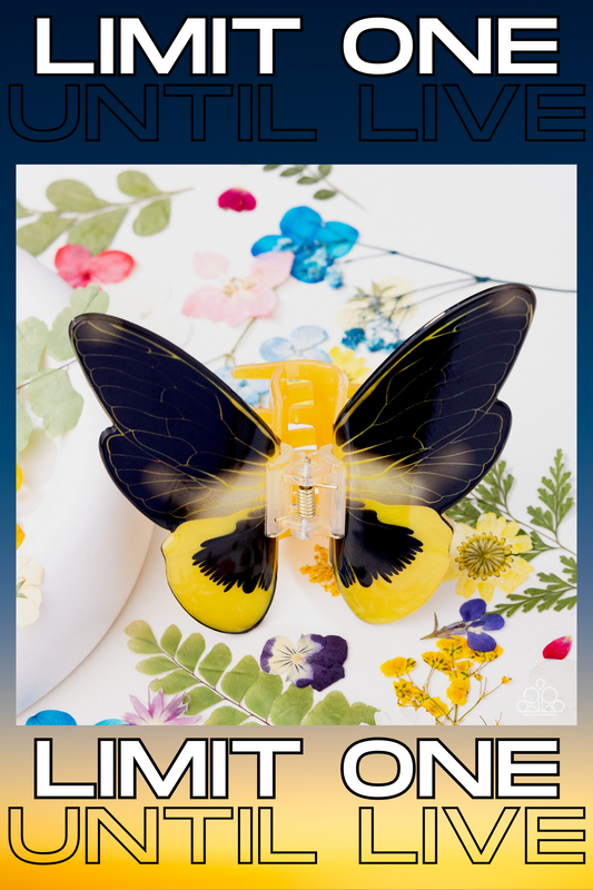 Paparazzi ♥ Monarch Model - Yellow ♥ Hair Clip