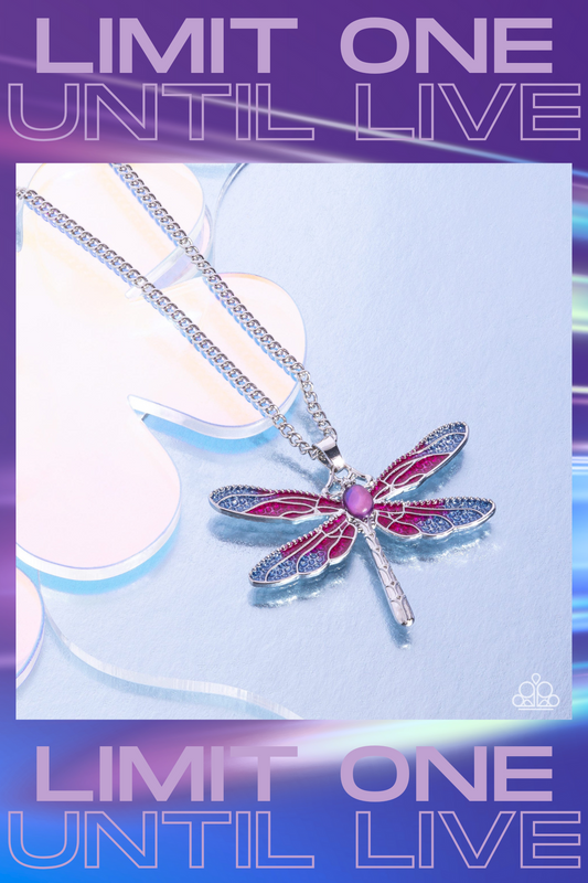 Paparazzi ♥ DRAGONFLY to the Sky - Purple ♥  Necklace
