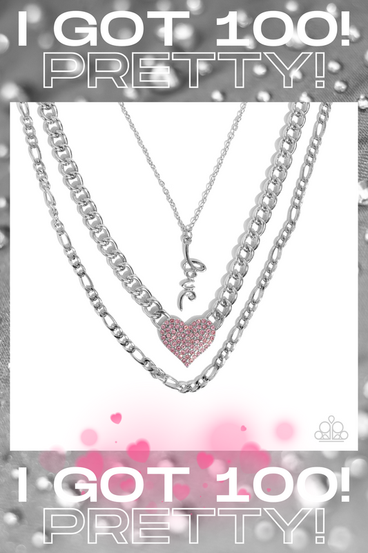 Paparazzi ♥ Luxurious Love - Pink ♥  Necklace