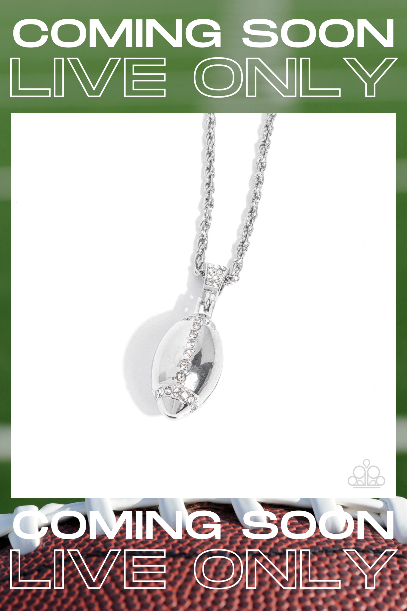 $16 SET: Mens Bracelet + Paparazzi ♥ Football Future - White ♥  Mens Necklace