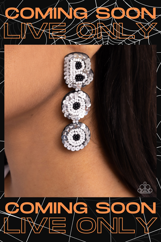 Paparazzi ♥ Halloween Bash - White ♥  Post Earrings