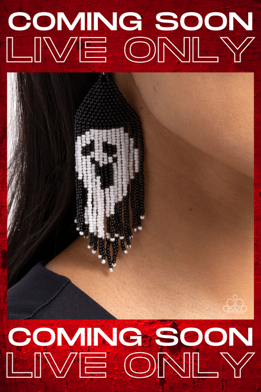 Paparazzi ♥ Spooky Strands - Black ♥  Earrings