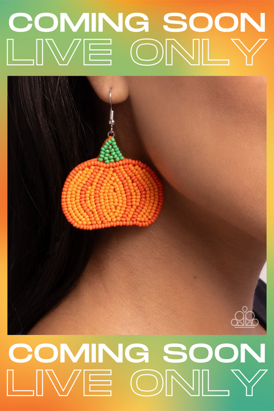 Paparazzi ♥ Pumpkin Pizzazz - Orange ♥  Earrings