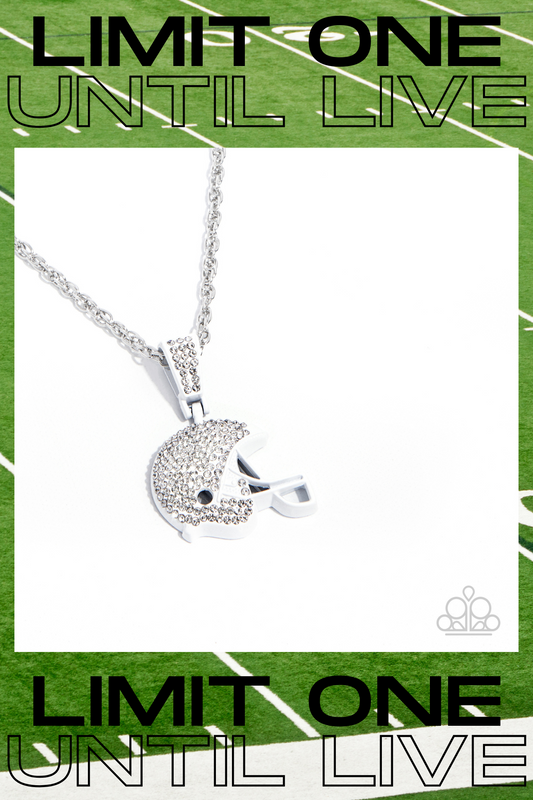 Paparazzi ♥ Helmet Headline - White ♥  Necklace