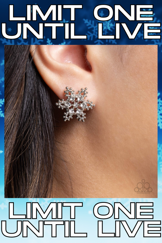 Paparazzi ♥ Snowflake Spell - White ♥  Post Earrings