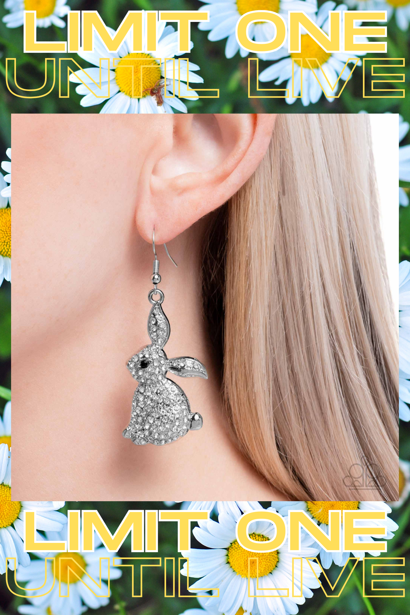 Paparazzi ♥ Bunny Bling - White ♥ Earrings