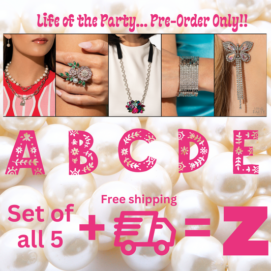 FREE SHIPPING PRE-ORDER Paparazzi ♥ Life of the Party August 2024 (5 pack) ♥