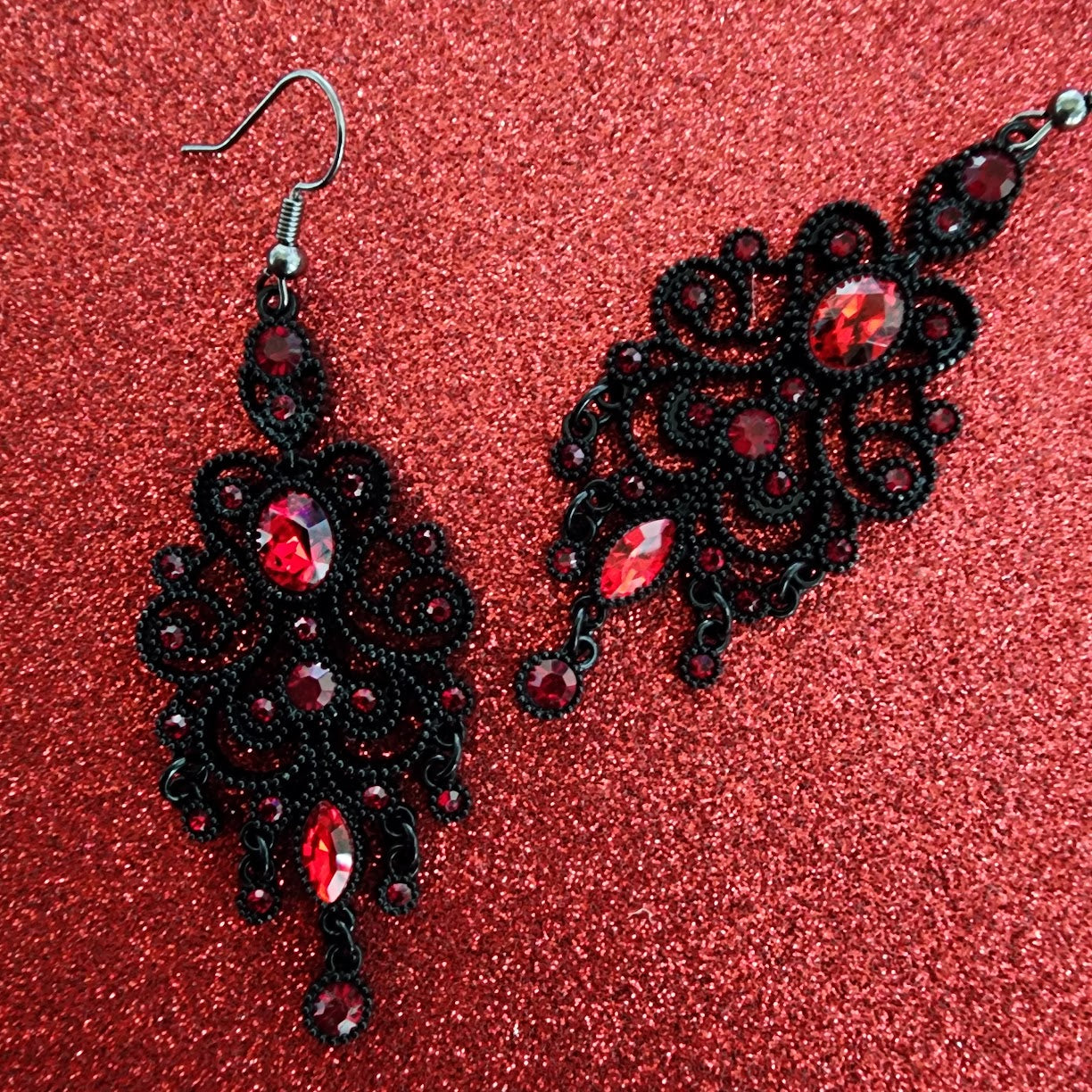 Paparazzi ♥ Chandelier Celebration - Red ♥  Earrings