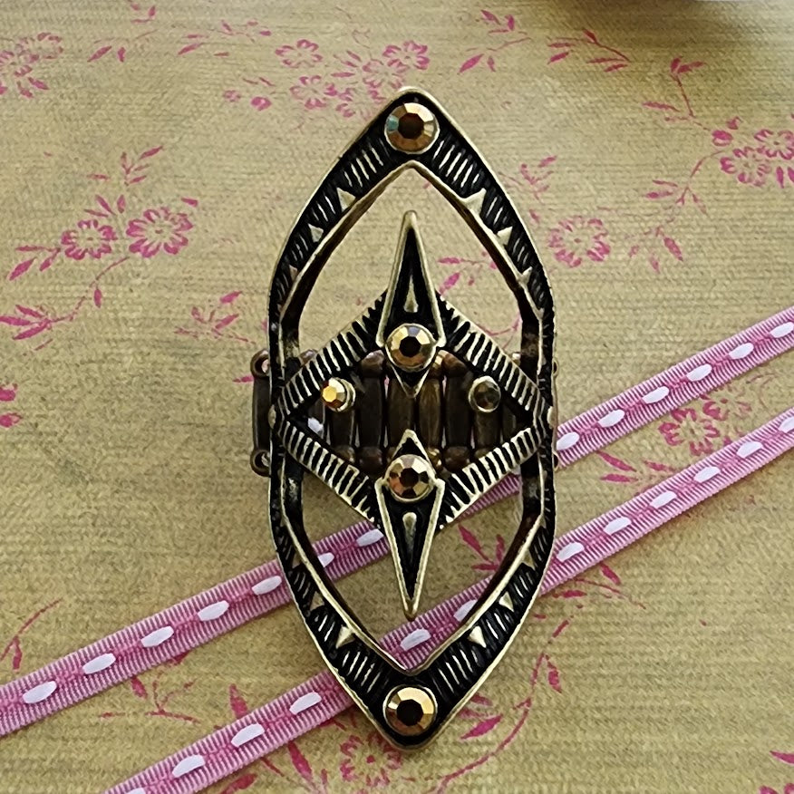 Paparazzi ♥ Daring Diamonds - Brass ♥  Ring