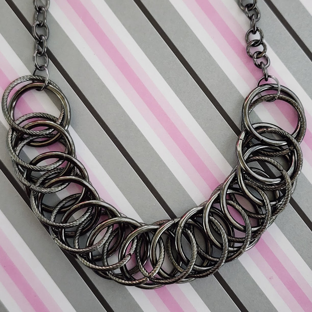 Paparazzi ♥ Heavy Metal Hero - Black ♥  Necklace