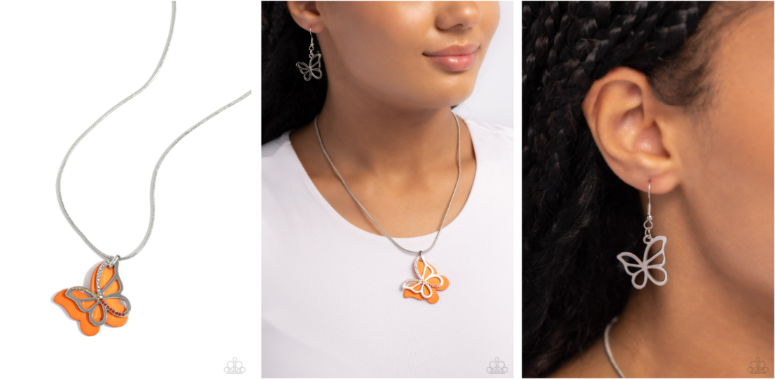 Paparazzi ♥ Detailed Dance - Orange ♥  Necklace
