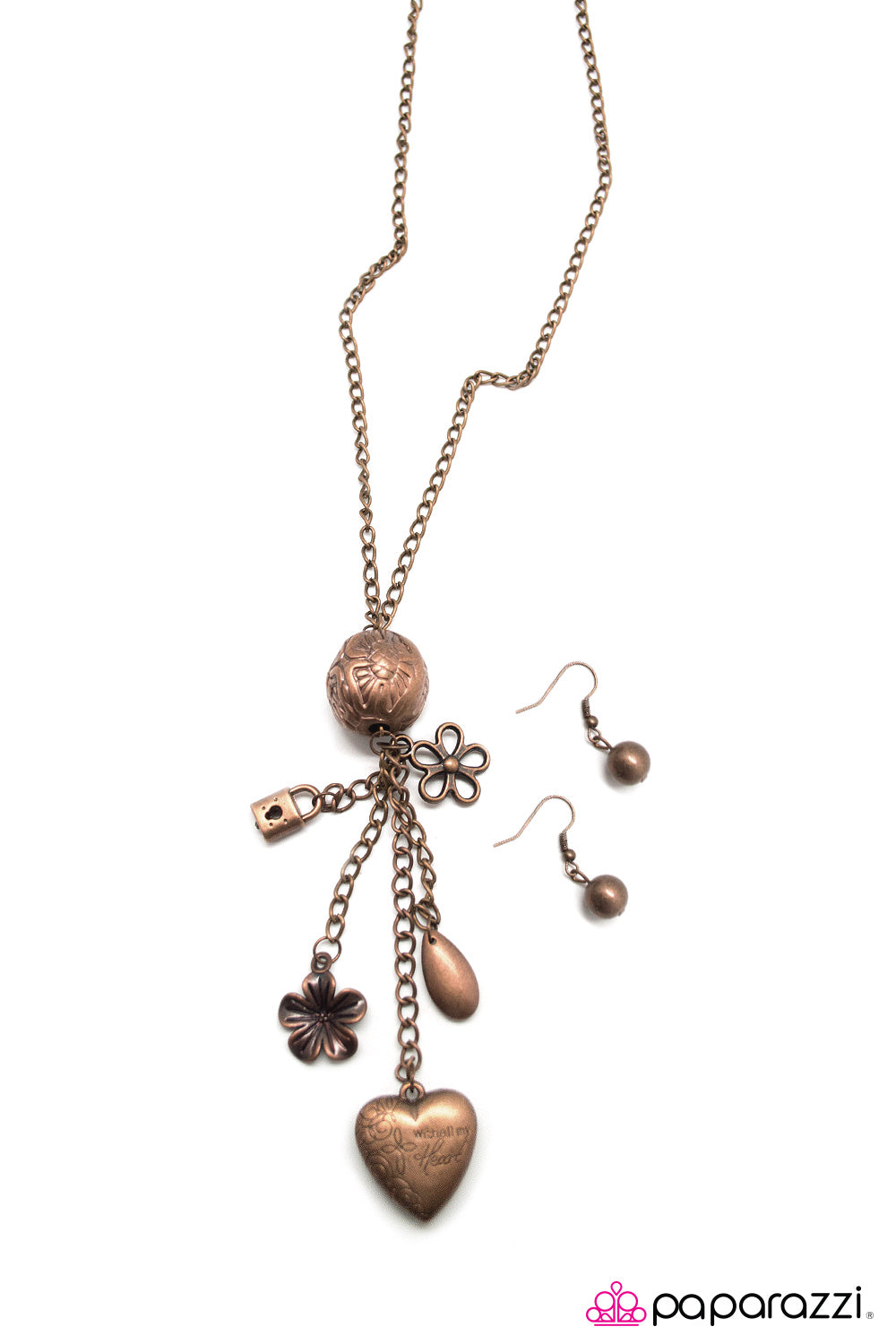 Paparazzi ♥ Love, Love Me Do - Copper ♥  Necklace