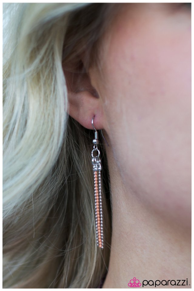 Paparazzi ♥ Swimming Upstream - Orange ♥ Necklace