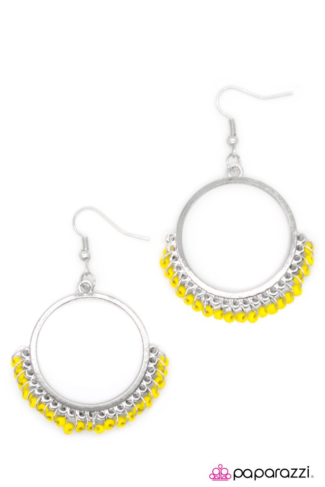 Paparazzi ♥ I Want Candy - Yellow ♥ Earrings