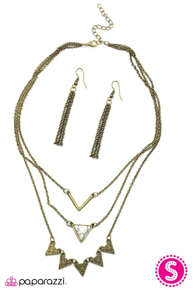 Paparazzi ♥ TRI-bal Style - Brass ♥ Necklace