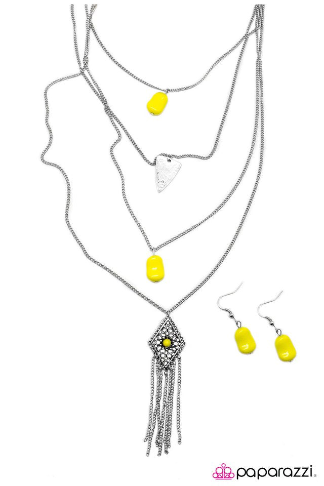 Paparazzi ♥ A Gypsy Soul - Yellow ♥ Necklace