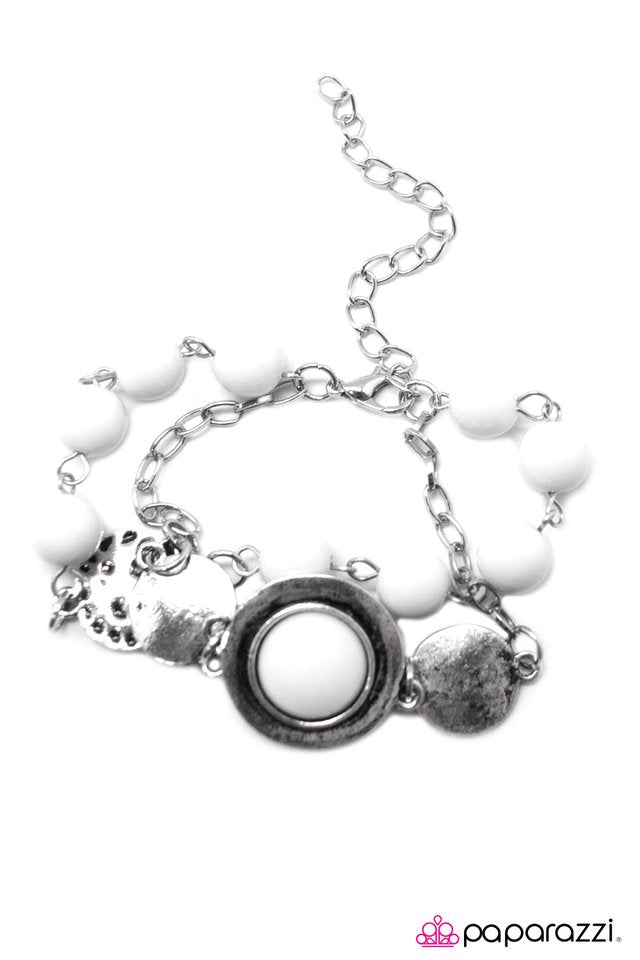 Paparazzi ♥ Journey West - White ♥ Bracelet