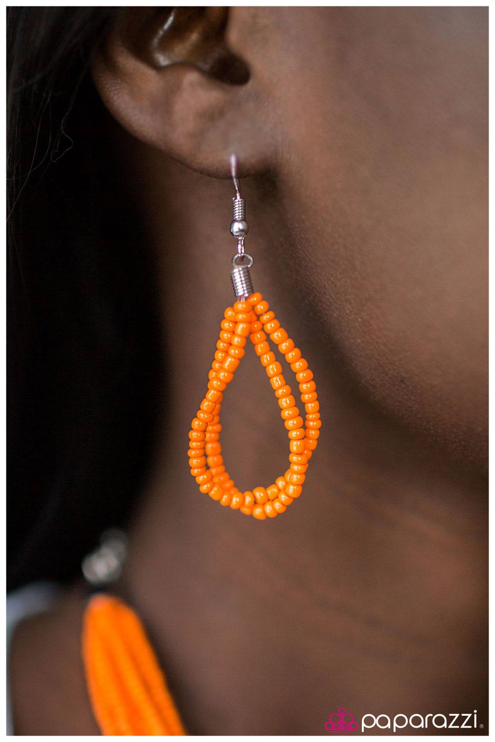 Paparazzi ♥ Get With The BEAD - Orange ♥  Necklace