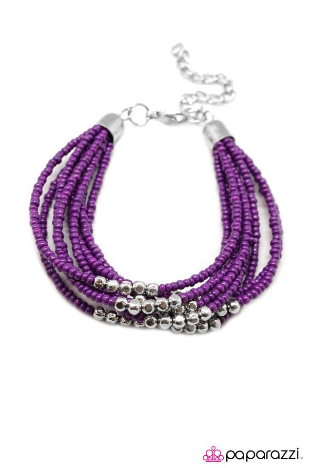 Paparazzi ♥ Just BEAD It! - Purple ♥ Bracelet