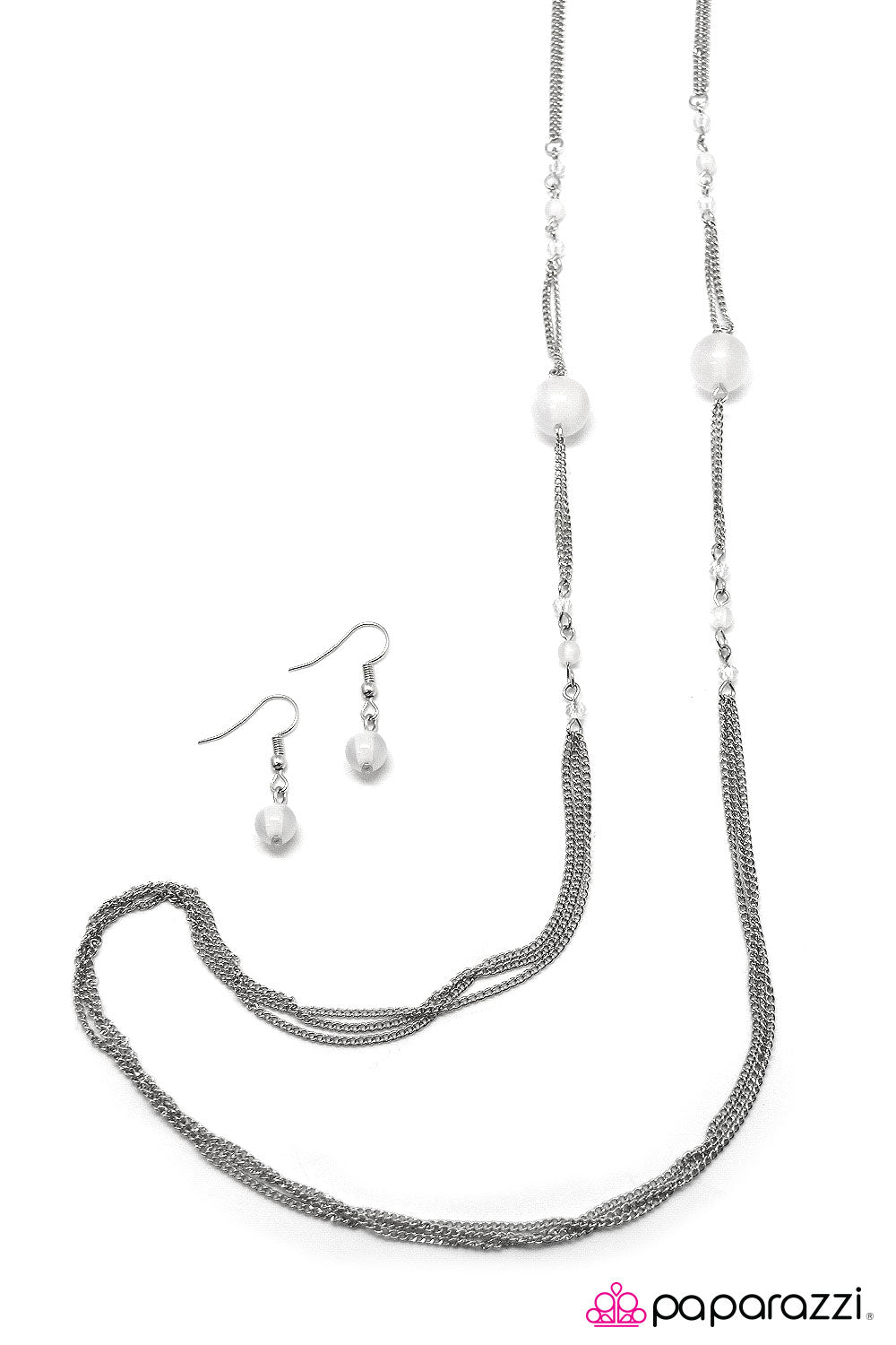 Paparazzi ♥ Half Past Midnight - White ♥  Necklace