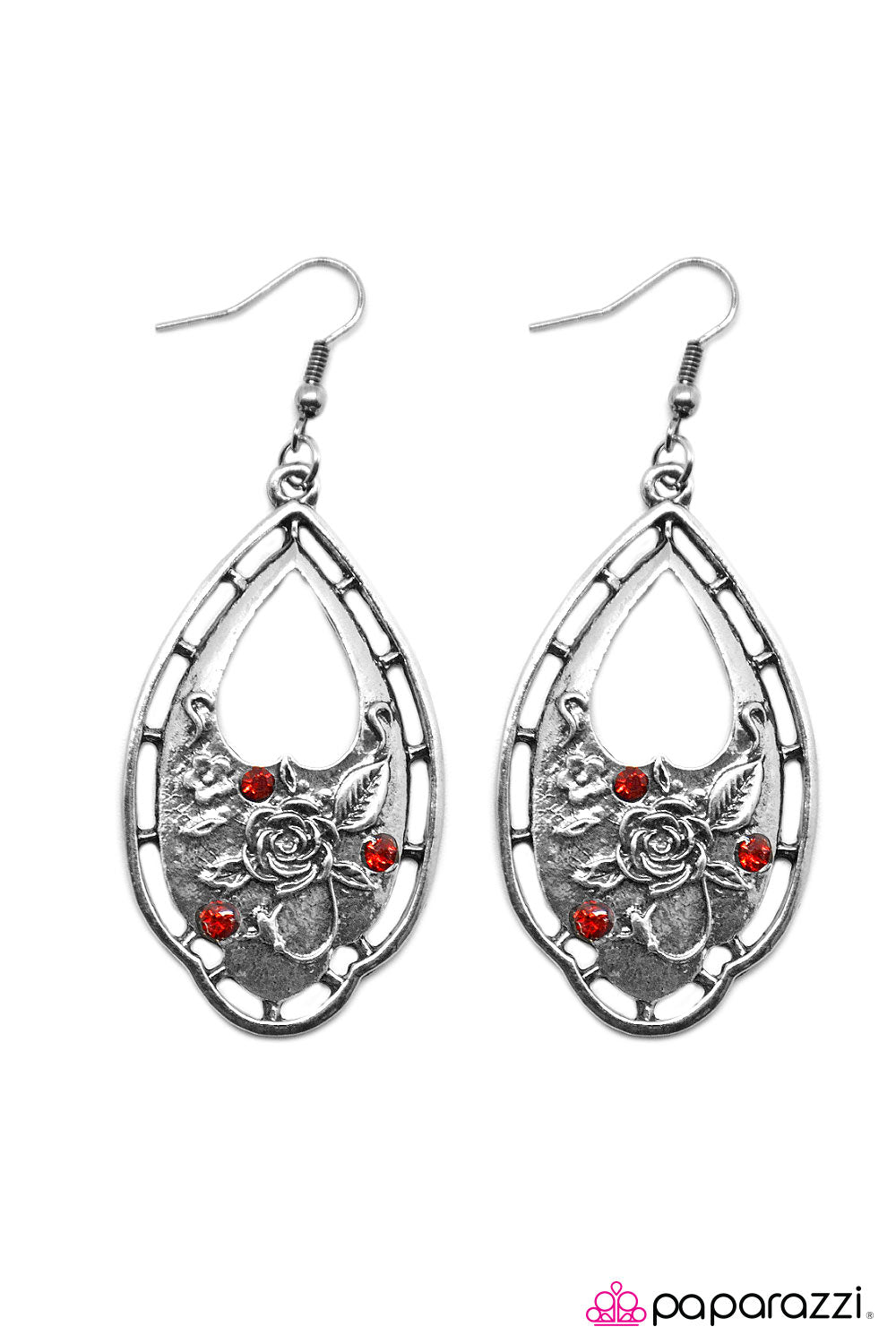 Paparazzi ♥ Decorated Detail - Red ♥  Earrings