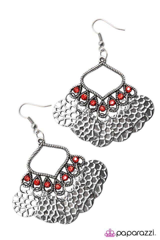Paparazzi ♥ Desert Gypsy - Red ♥ Earrings