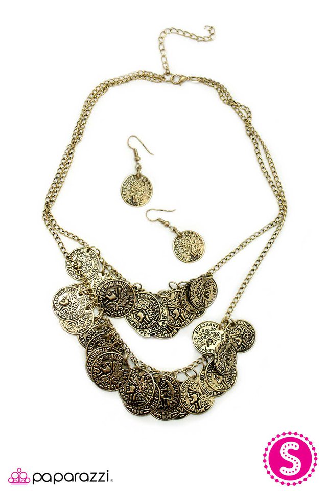 Paparazzi ♥ COIN Artist - Brass ♥ Necklace