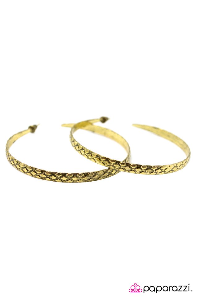 Paparazzi ♥ Give Me The Scoop - Brass ♥ Earrings