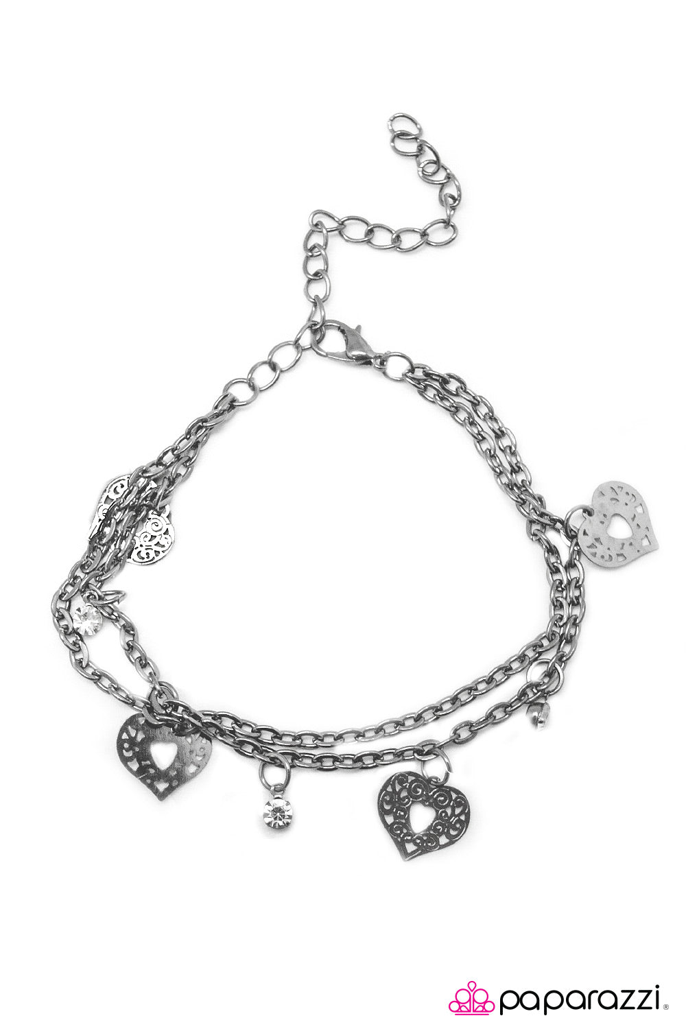 Paparazzi ♥ Ill Give You My Heart - Black ♥  Bracelet