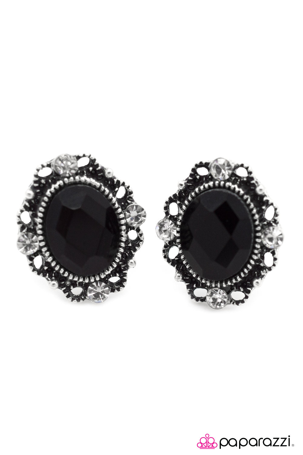 Paparazzi ♥ A Spring Wedding - Black ♥  Post Earrings