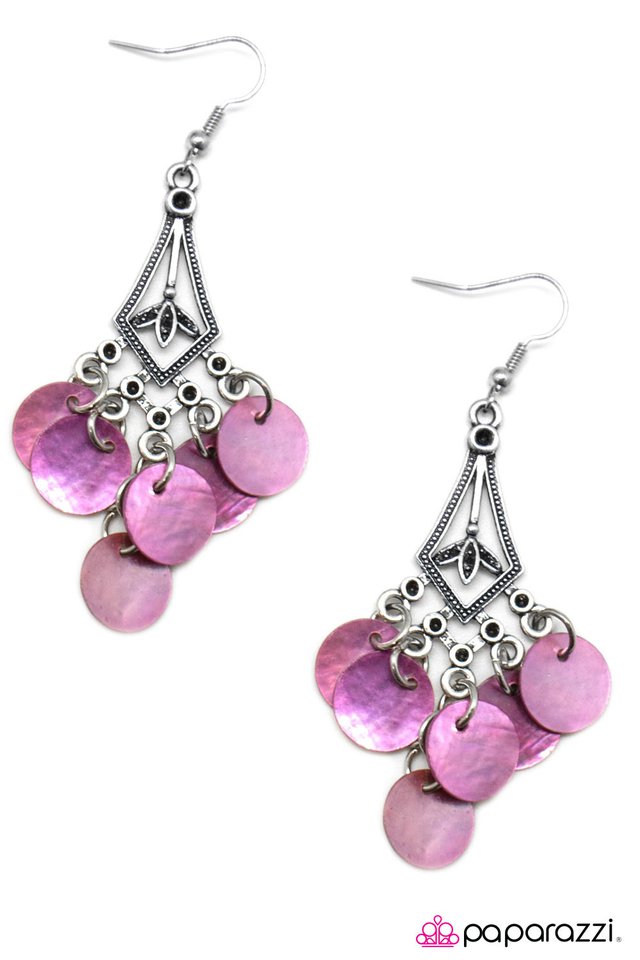Paparazzi ♥ Keep in Touch - Purple ♥ Earrings