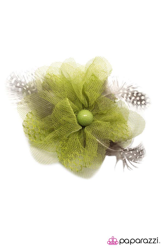 Paparazzi ♥ Carnivale - Green ♥ Hair Clip