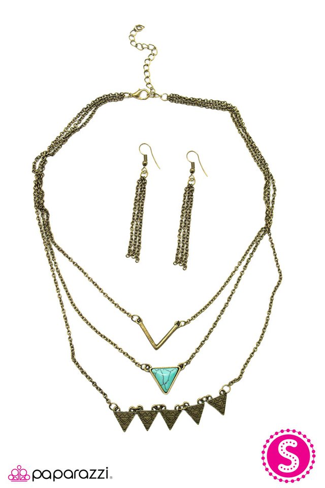 Paparazzi ♥ TRI-bal Style - Blue ♥ Necklace