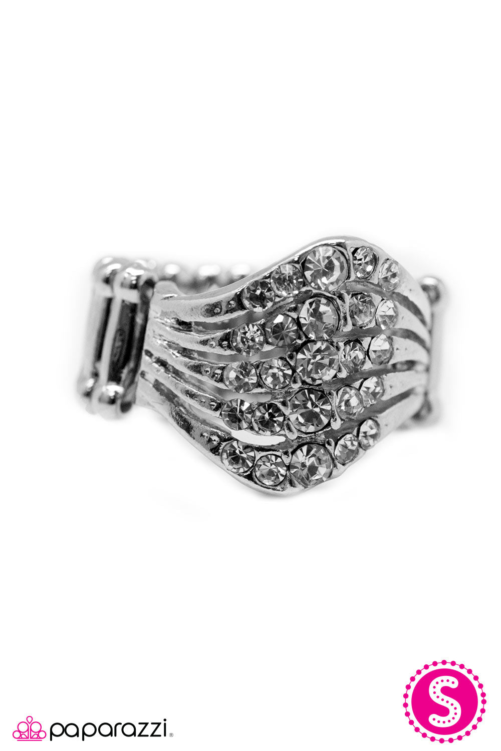 Paparazzi ♥ GLOW Away! - White ♥  Ring