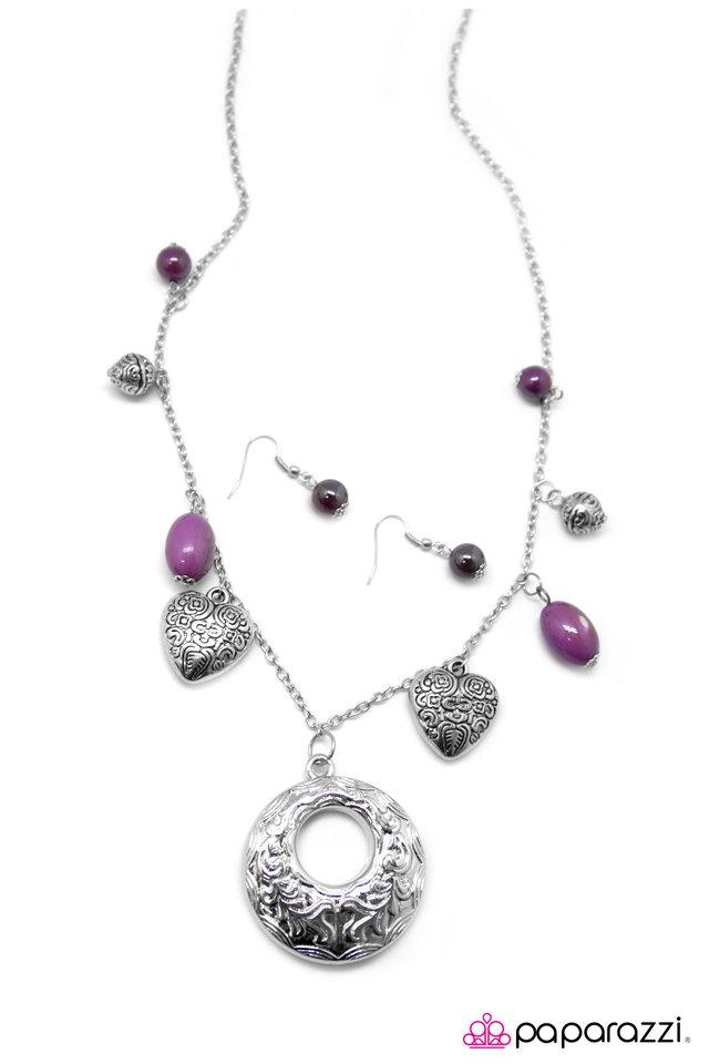 Paparazzi ♥ Home Is Where The Heart Is - Purple ♥ Necklace