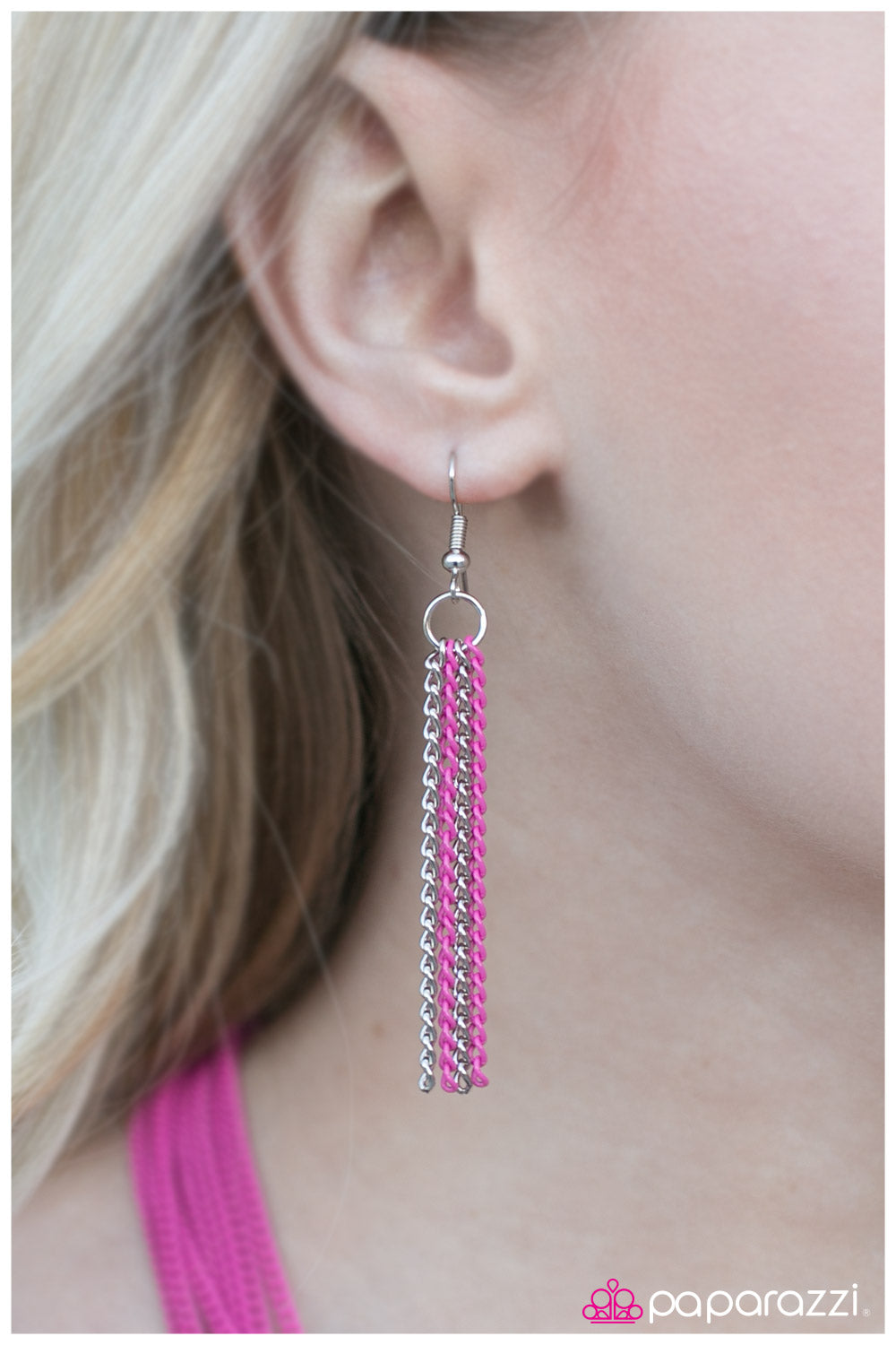 Paparazzi ♥ No CHAIN, No Gain - Pink ♥  Necklace