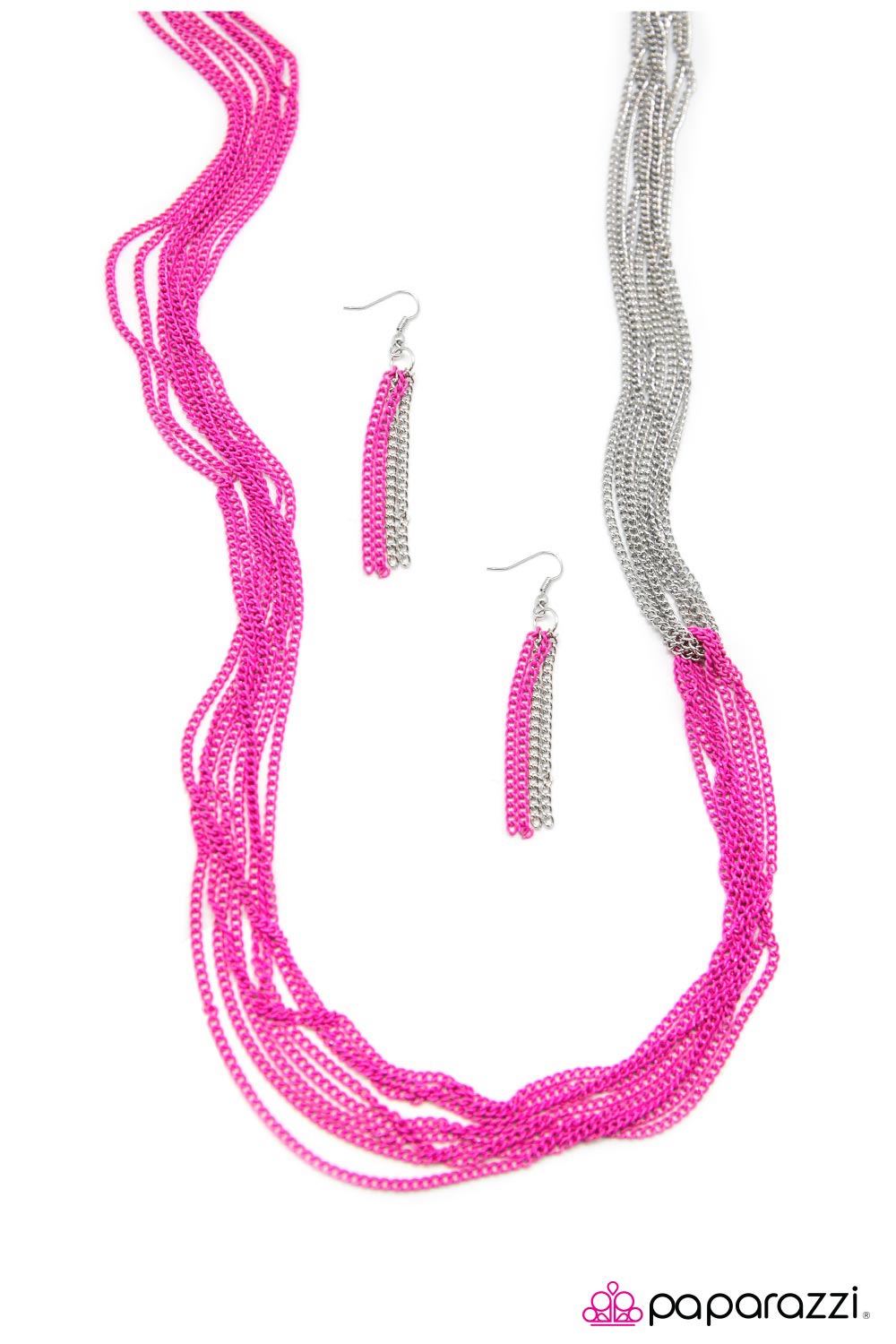 Paparazzi ♥ No CHAIN, No Gain - Pink ♥  Necklace