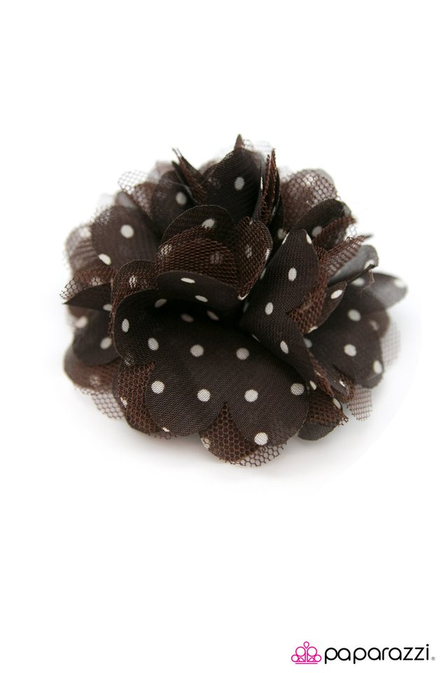 Paparazzi ♥ Just POLKA-ing Fun at You! - Brown ♥ Hair Clip
