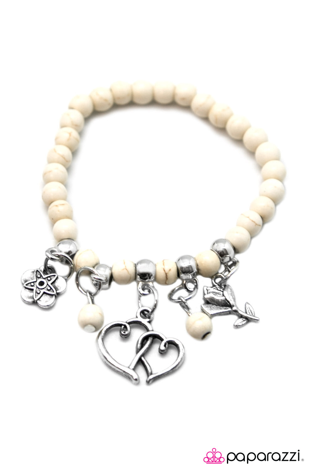 Paparazzi ♥ Young and Free - White ♥  Bracelet