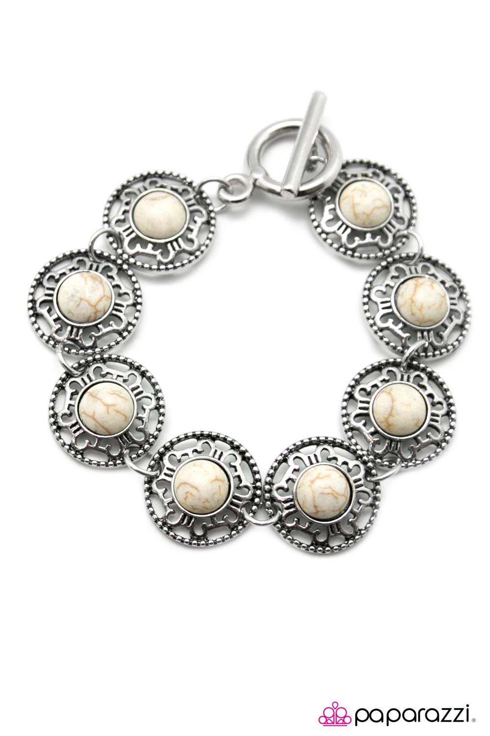Paparazzi ♥ Always In Fashion - White ♥  Bracelet