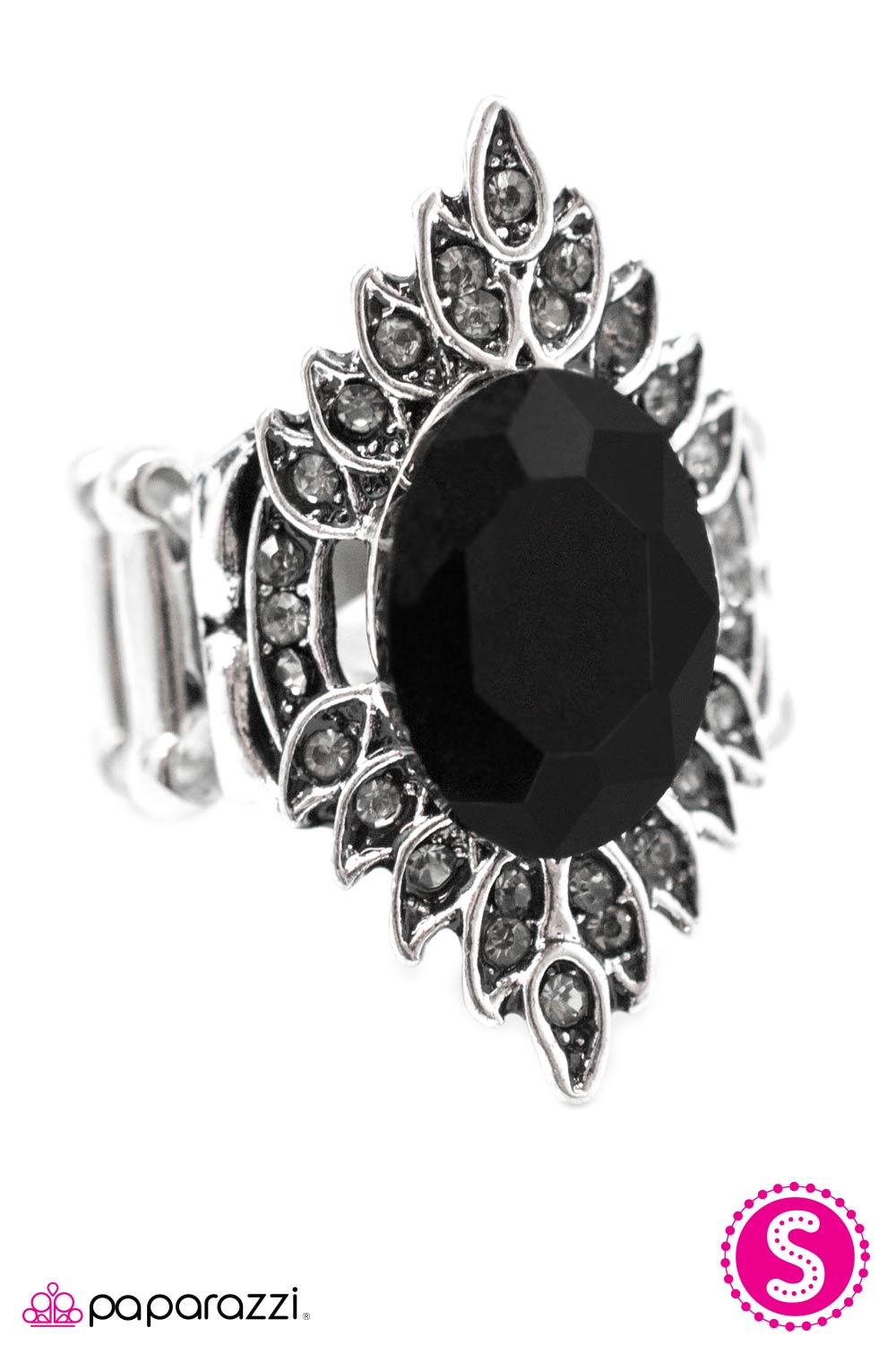 Paparazzi ♥ Smoke and Mirrors - Black ♥  Ring