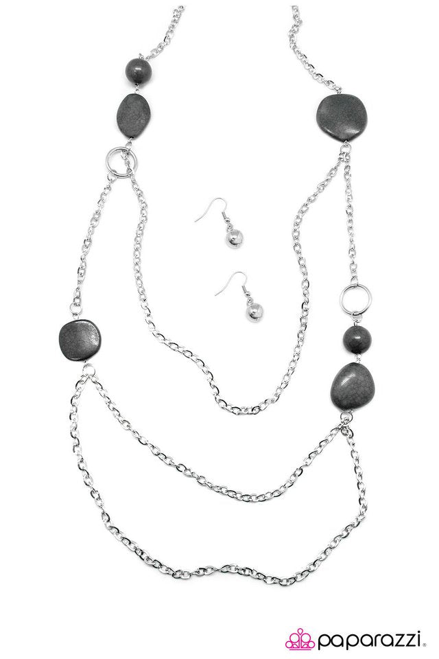 Paparazzi ♥ Off Your Rocker - Silver ♥ Necklace