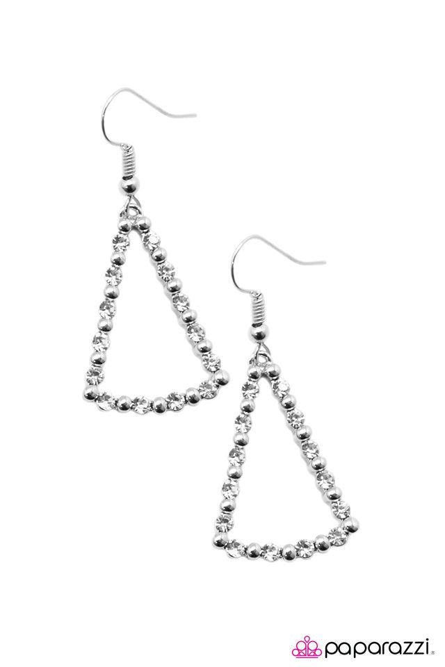 Paparazzi ♥ The French Open - White ♥ Earrings