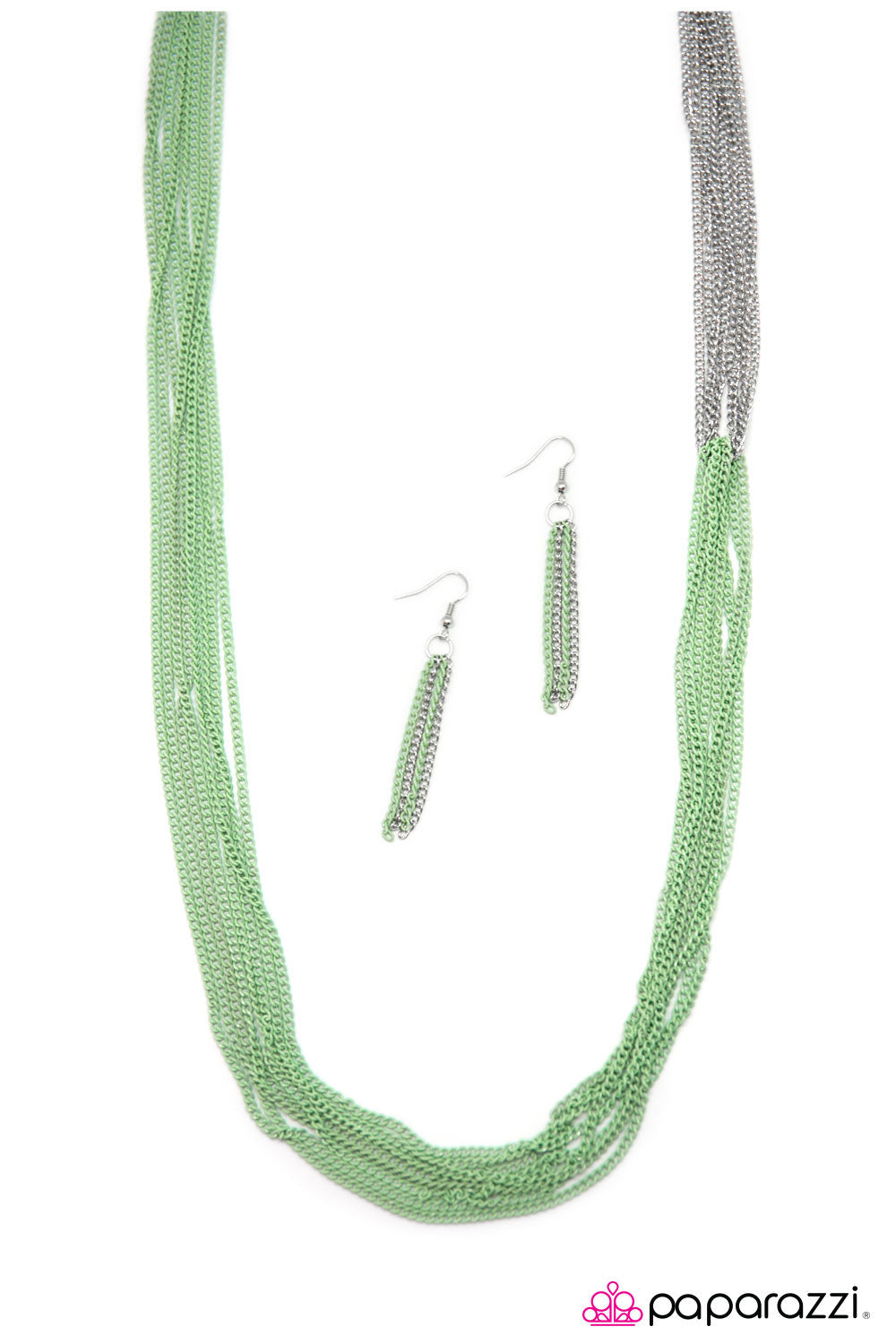 Paparazzi ♥ No CHAIN, No Gain - Green ♥  Necklace