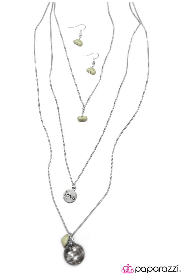 Paparazzi ♥ To Love and Be Loved - Green ♥ Necklace