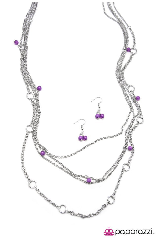 Paparazzi ♥ Do The Locomotion - Purple ♥ Necklace